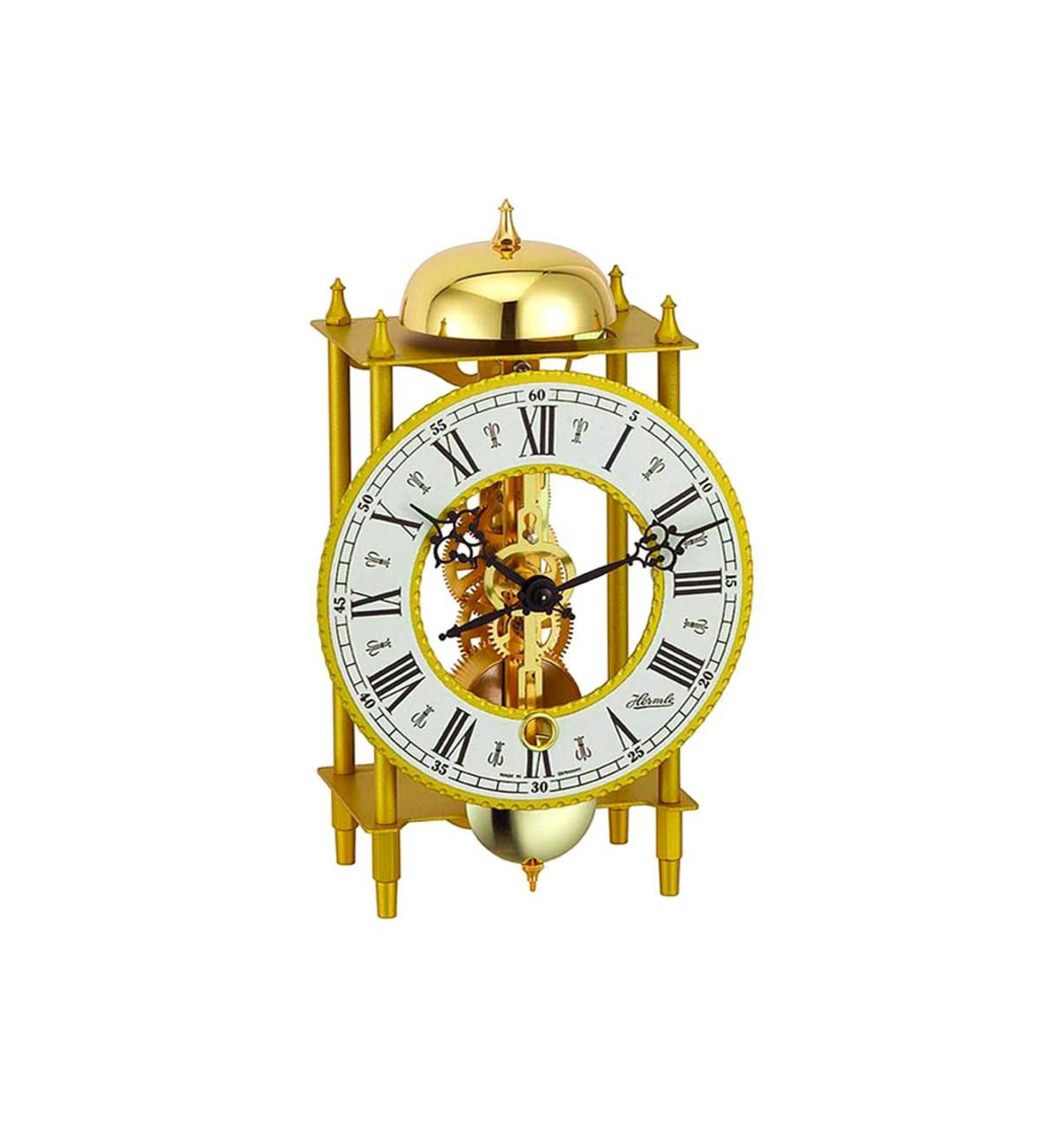 Hermle Golden Metal Tabletop Skeleton Clock