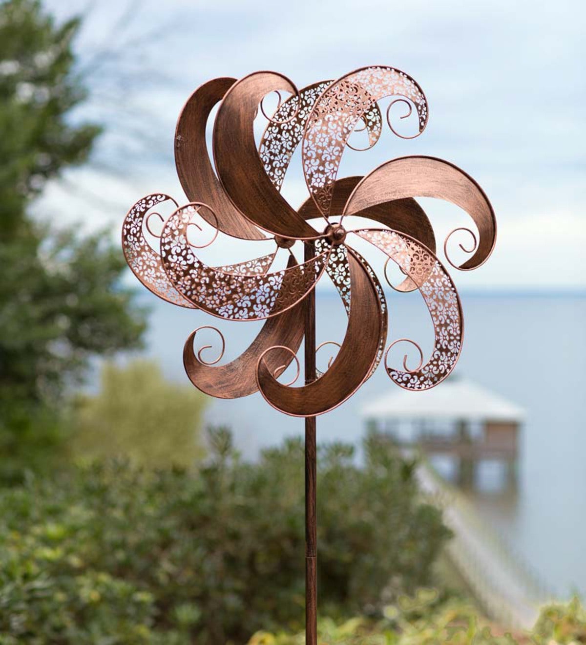 Copper-Colored Windmill Metal Spinner