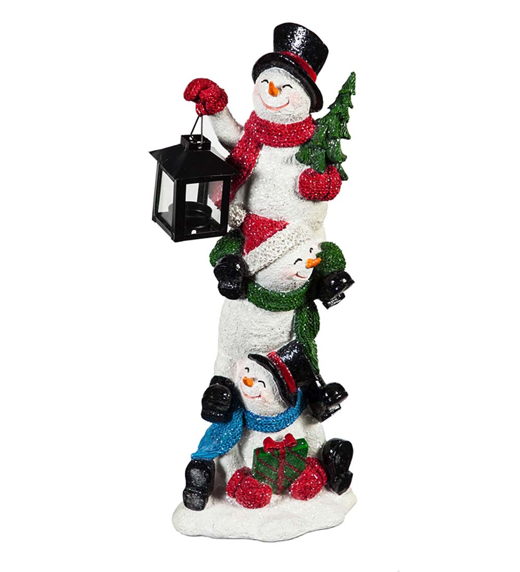 Stacked Snowman Statuary | Wind and Weather