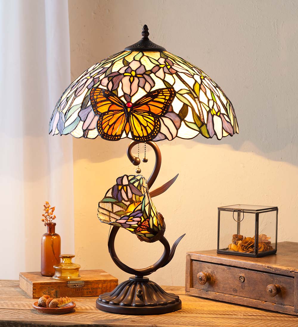 Stained Glass Butterfly Lamp | Wind and Weather