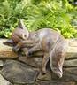 Indoor/Outdoor Detailed Sleeping Fox Cast Resin Sculpture
