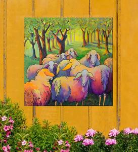 The Knitting Circle Outdoor Canvas Wall Art