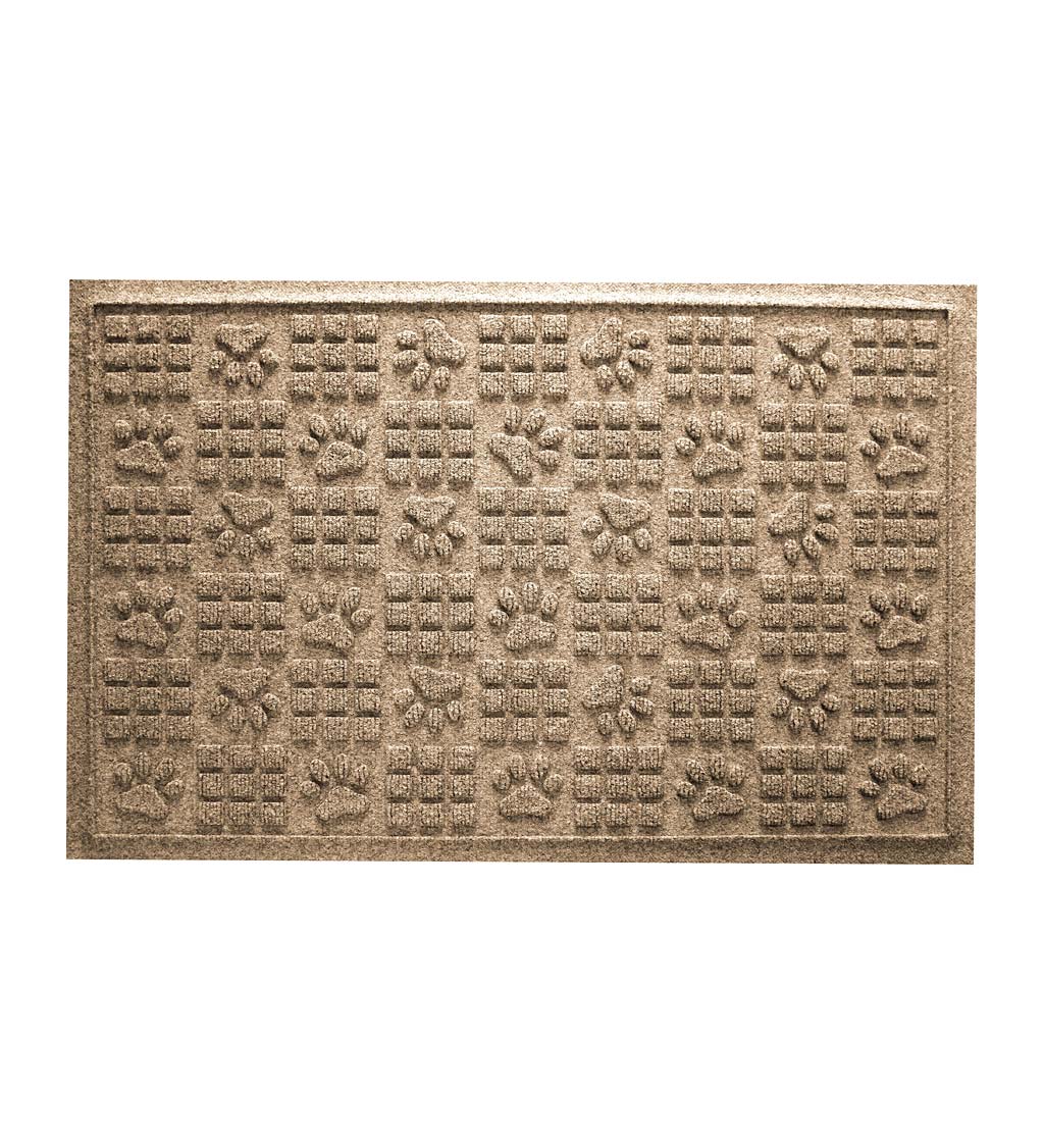 Waterhog Indoor/Outdoor Paws and Squares Doormat, 2' x 3' swatch image