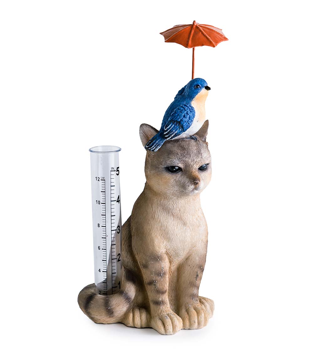 Cat and Bird Rain Gauge