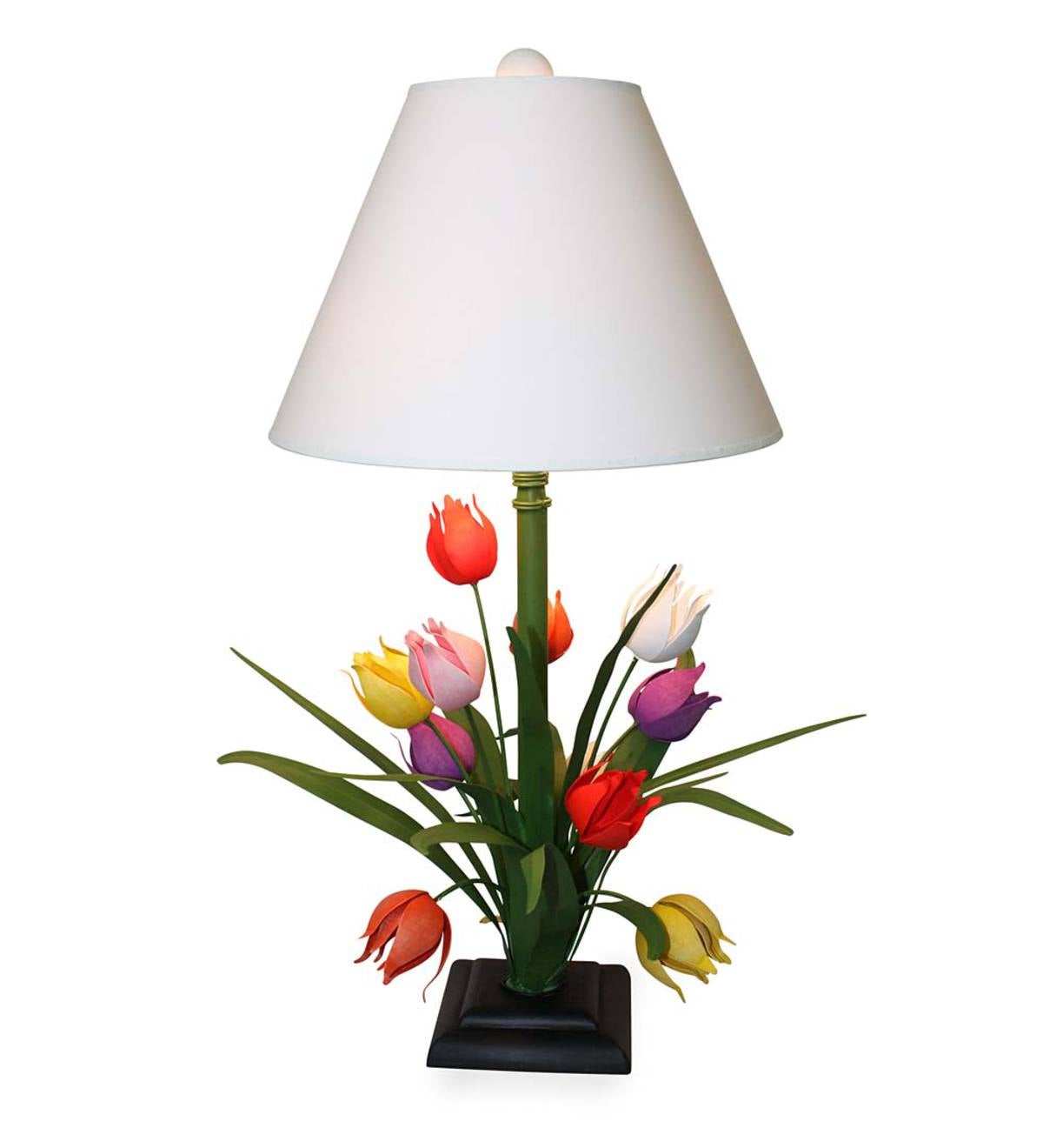 Multi-Color Metal Tulip Table Lamp