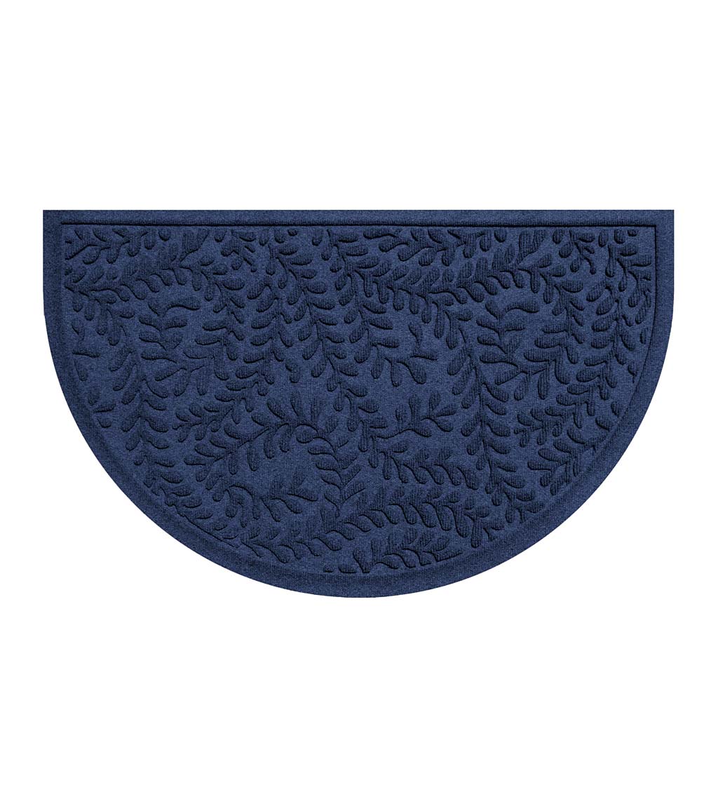 Waterhog Indoor/Outdoor Leaves Half-Round Doormat, 24" x 39" swatch image