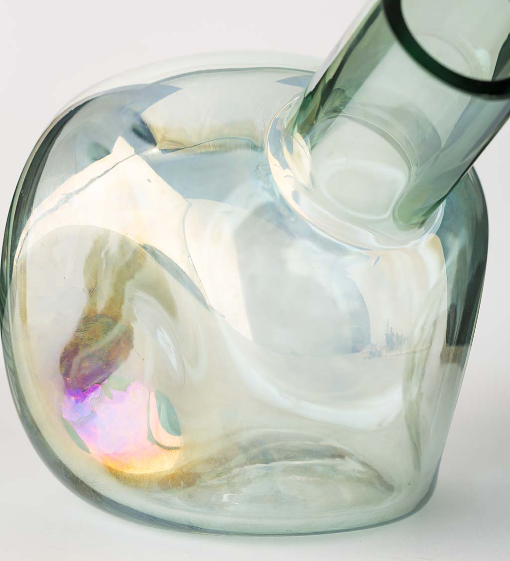 Small Abstract Organically-Shaped Glass Vase 2-Piece Set