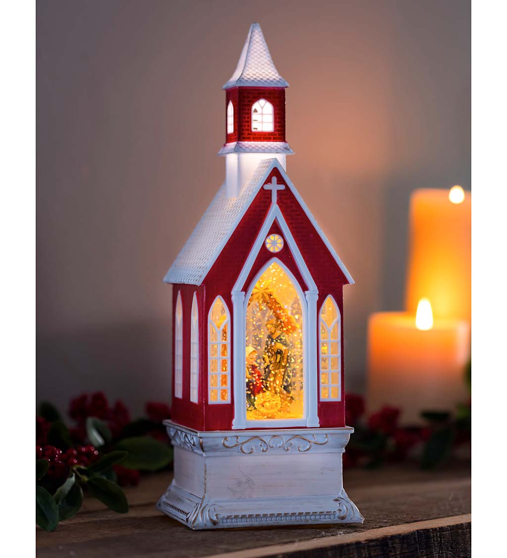 Vintage Style Church Lantern Church Steeple Lantern Tin Church Candle Holder Church Steeple Candle Holder