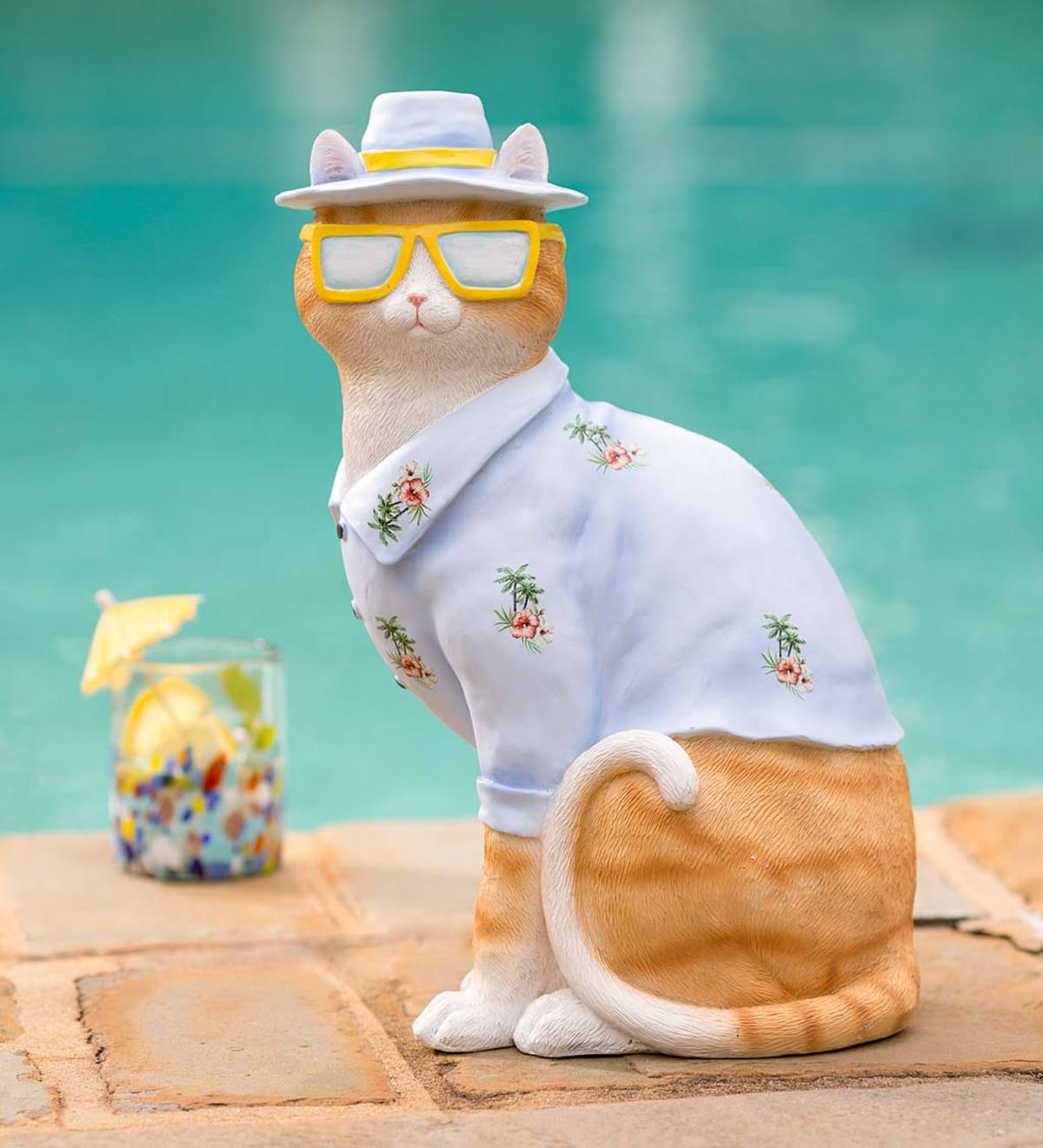 Cool Cat in a Hawaiian Shirt Indoor/Outdoor Sculpture