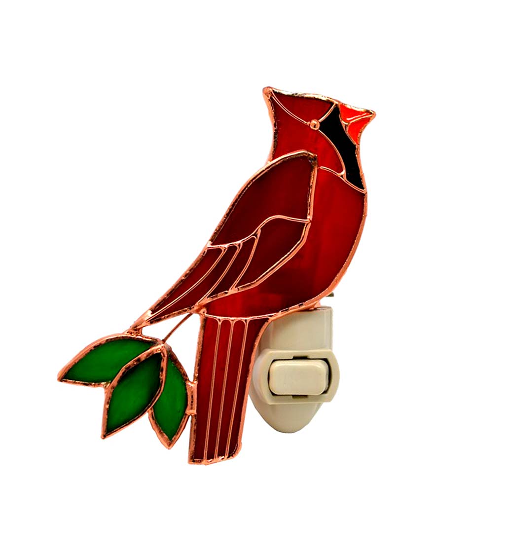 Stained Glass Cardinal Night Light