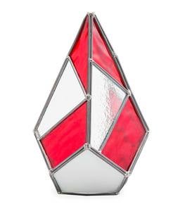 Red Stained Glass Modern Christmas Tree Candle Holder