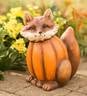 Fox in a Pumpkin Sculpture