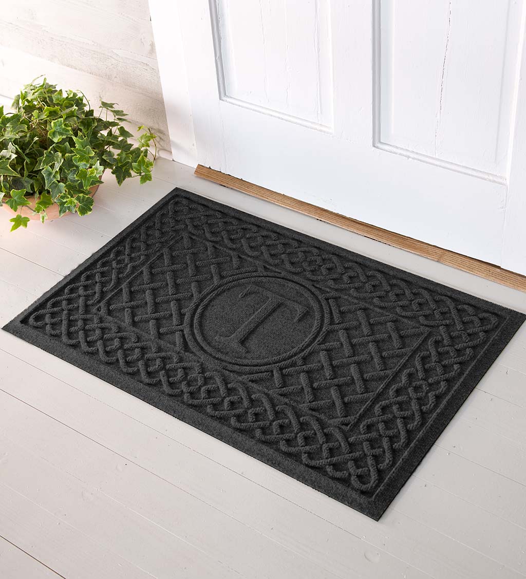 Waterhog Cable Weave Doormat with Single Initial, 2' x 3'