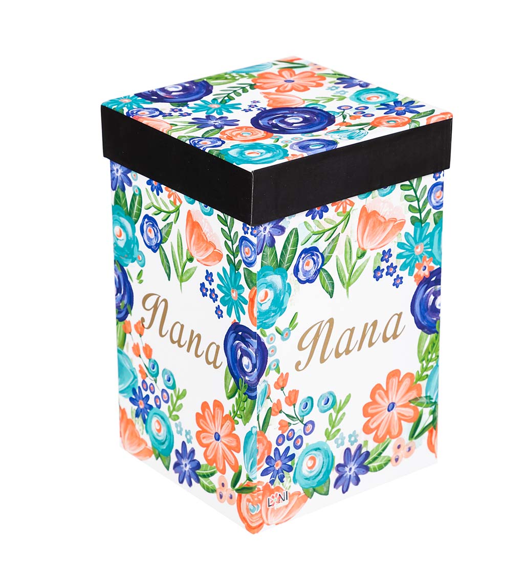 Floral 17 oz. Ceramic Travel Cup in Gift Box