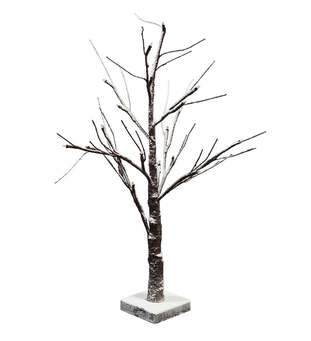 LED Snowy Tabletop Artificial Birch Tree