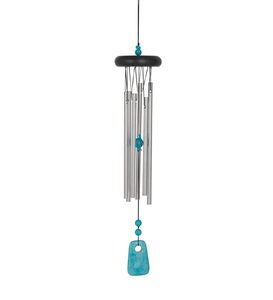 Chakra Wind Chimes with Semi-Precious Stone Accents - Turquoise