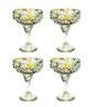 Handcrafted Recycled Glass Confetti Margarita Glasses, Set of 4