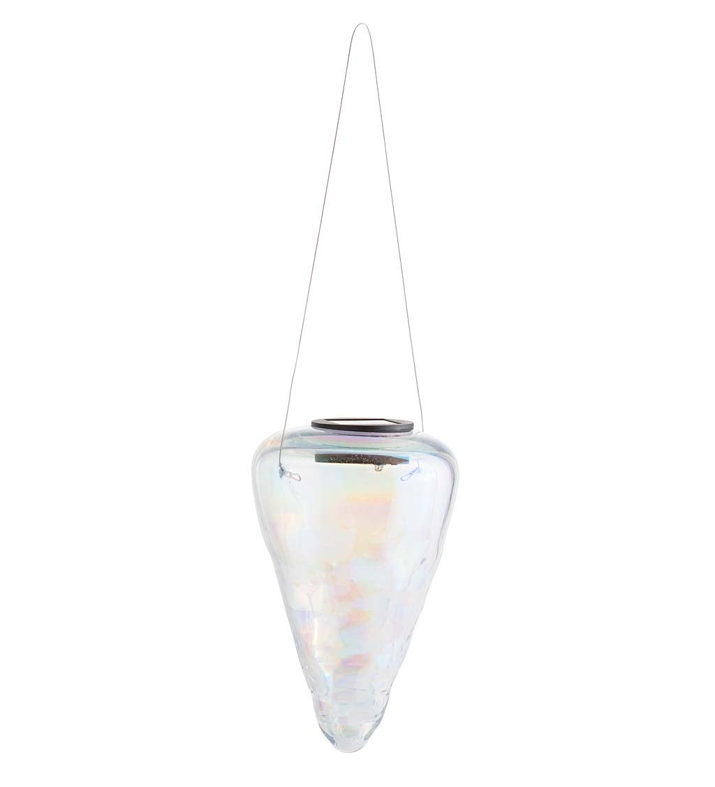 Handcrafted Blown-Glass Colorful Solar Hanging Lights swatch image