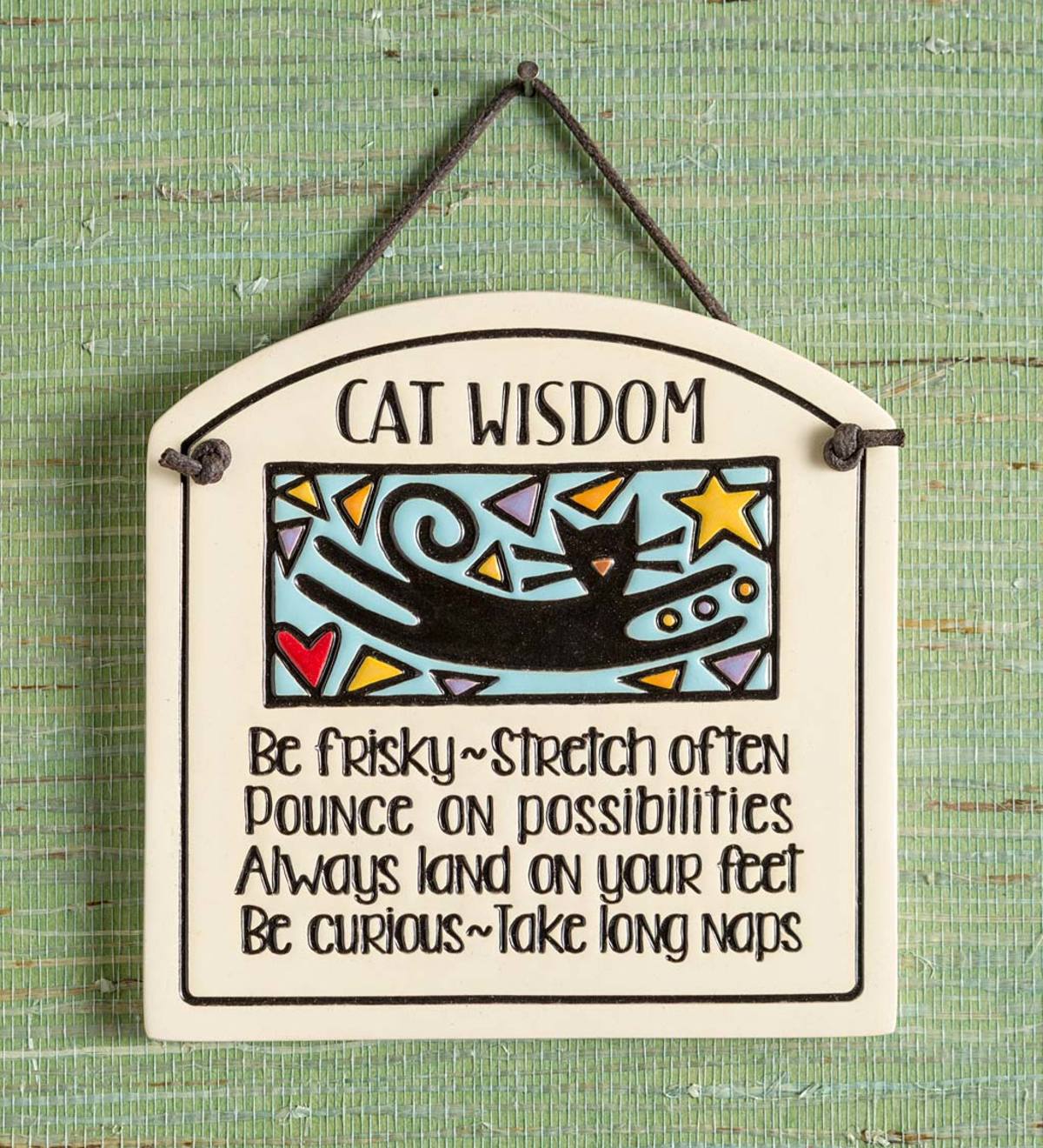 Cat Wisdom Wall Plaque