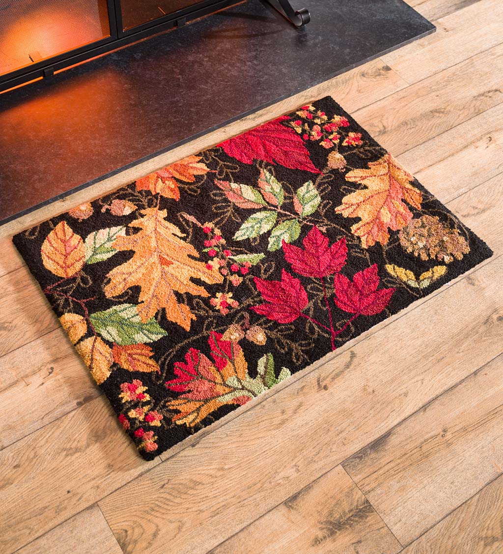 Falling Leaves 100% Wool Accent and Hearth Rug