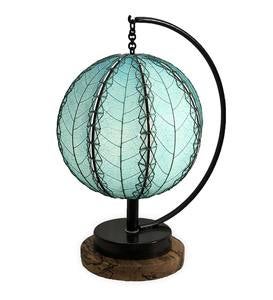 Orb Table Lamp with Leaf Shade