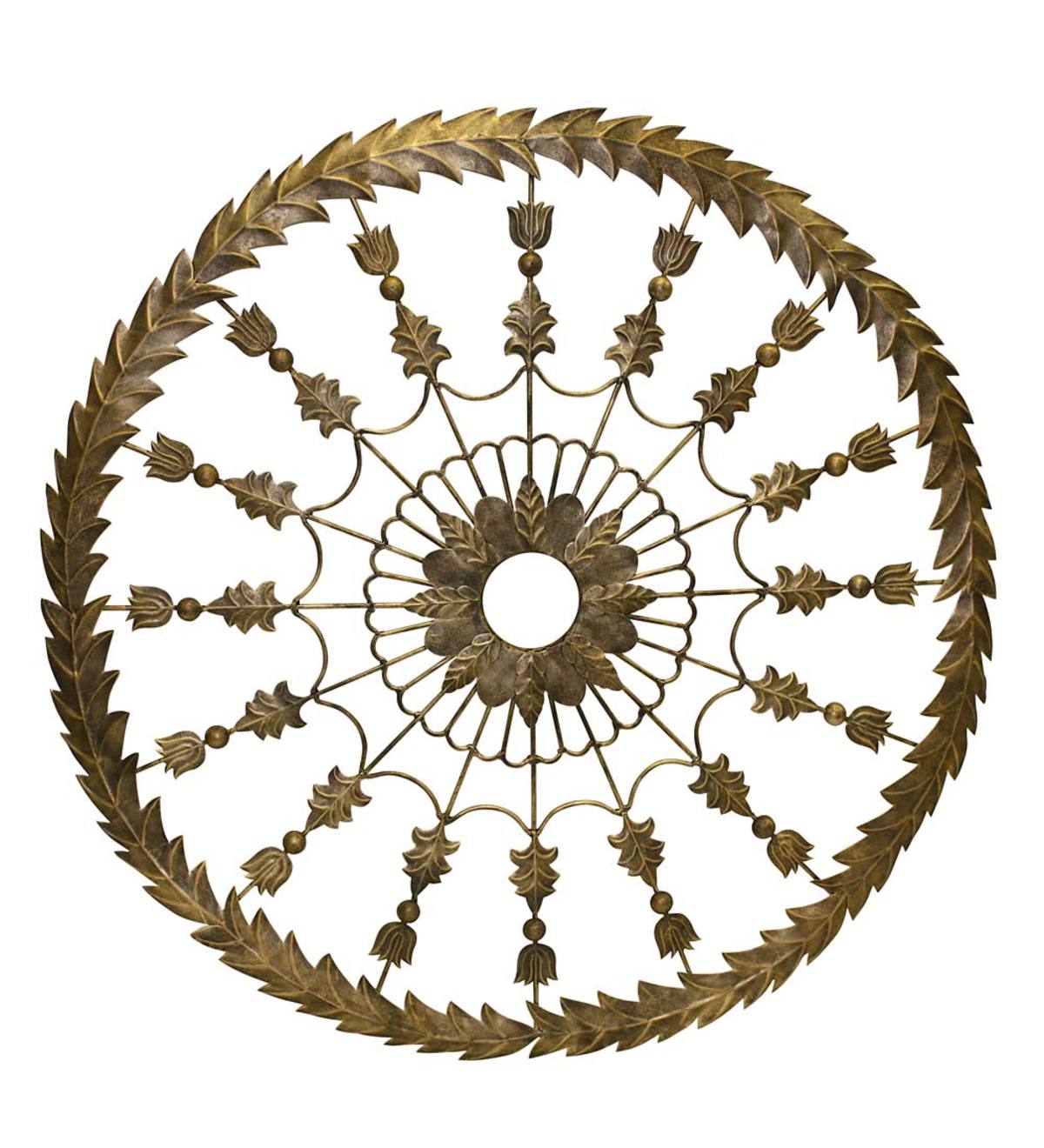 Gold-Colored Metal Ceiling Medallion