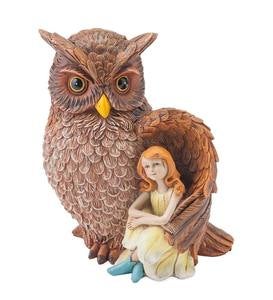 Owl with Fairy Garden Sculpture