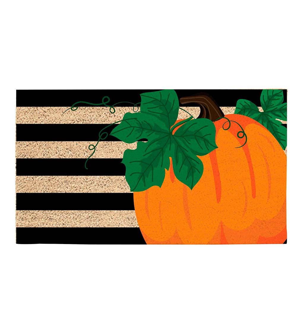 Pumpkin Stripe Coir Fiber Mat