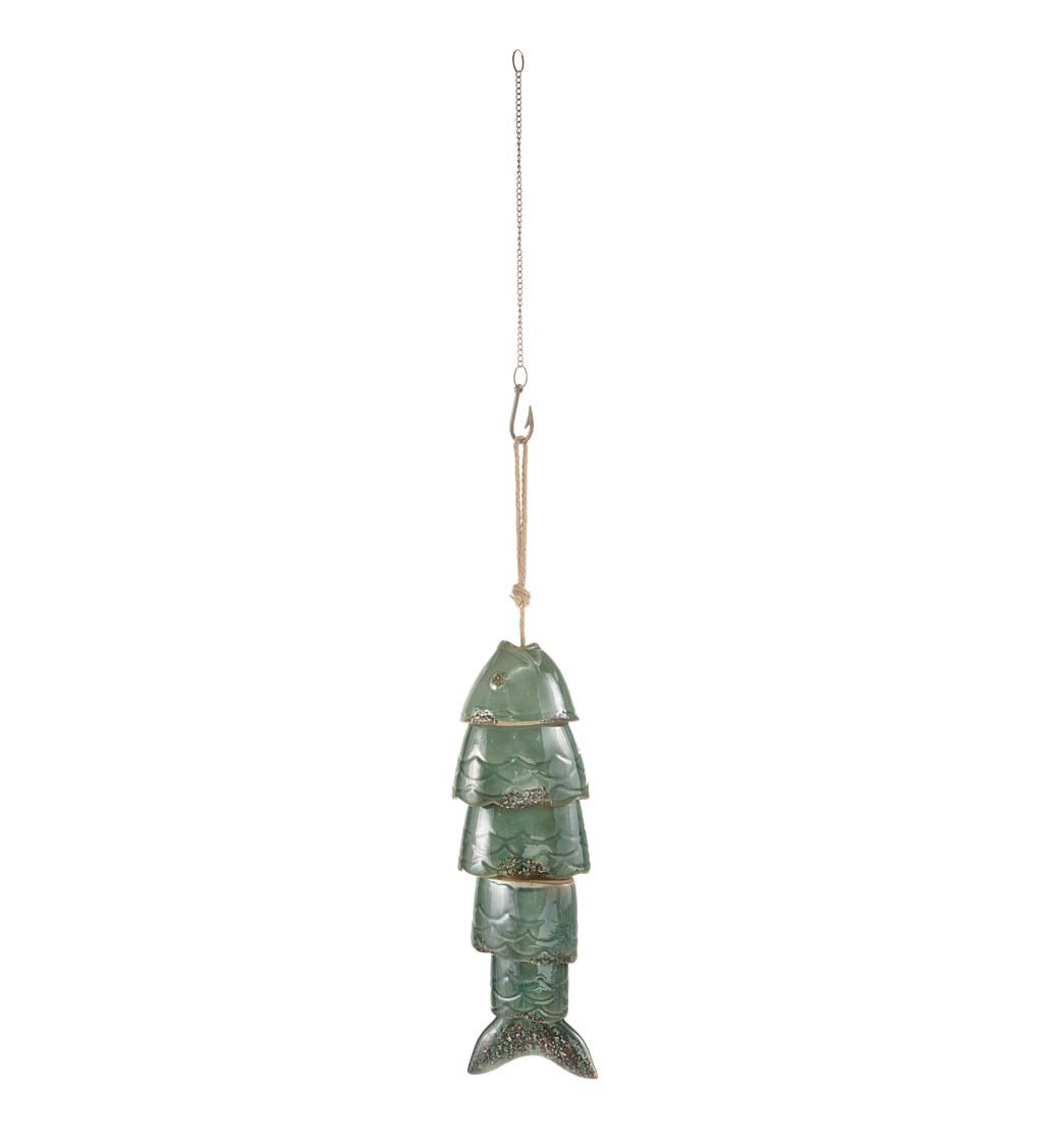 Colored Porcelain Koi Fish Wind Chime swatch image