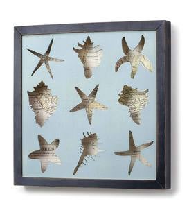 Framed Seashell Shadow Box Wall Art