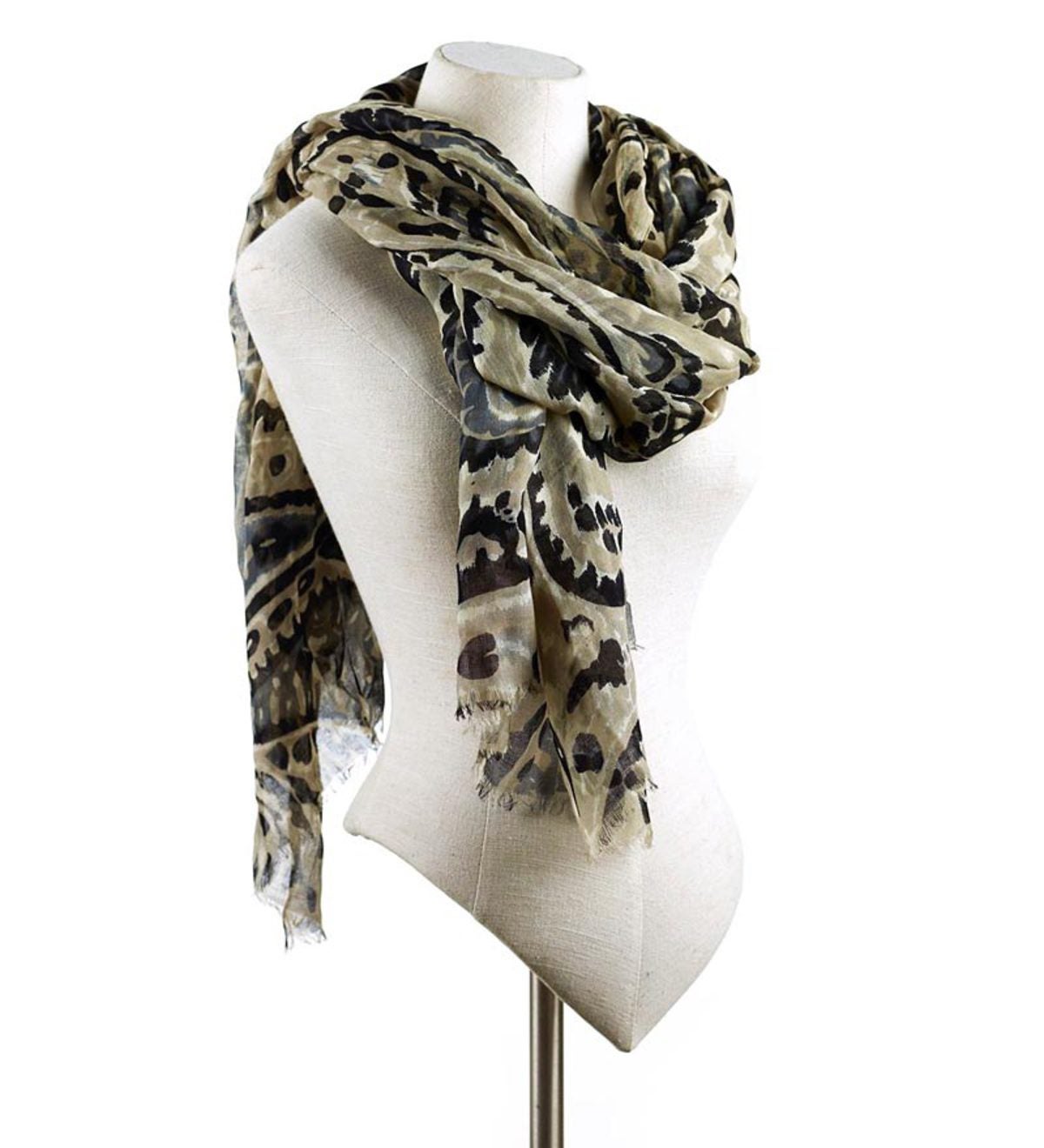 Tan Paisley Scarf | Wind and Weather