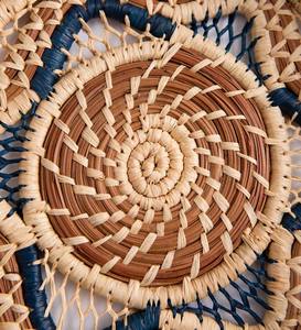 Handmade Guatemalan Florinda Round Pine Needle Basket
