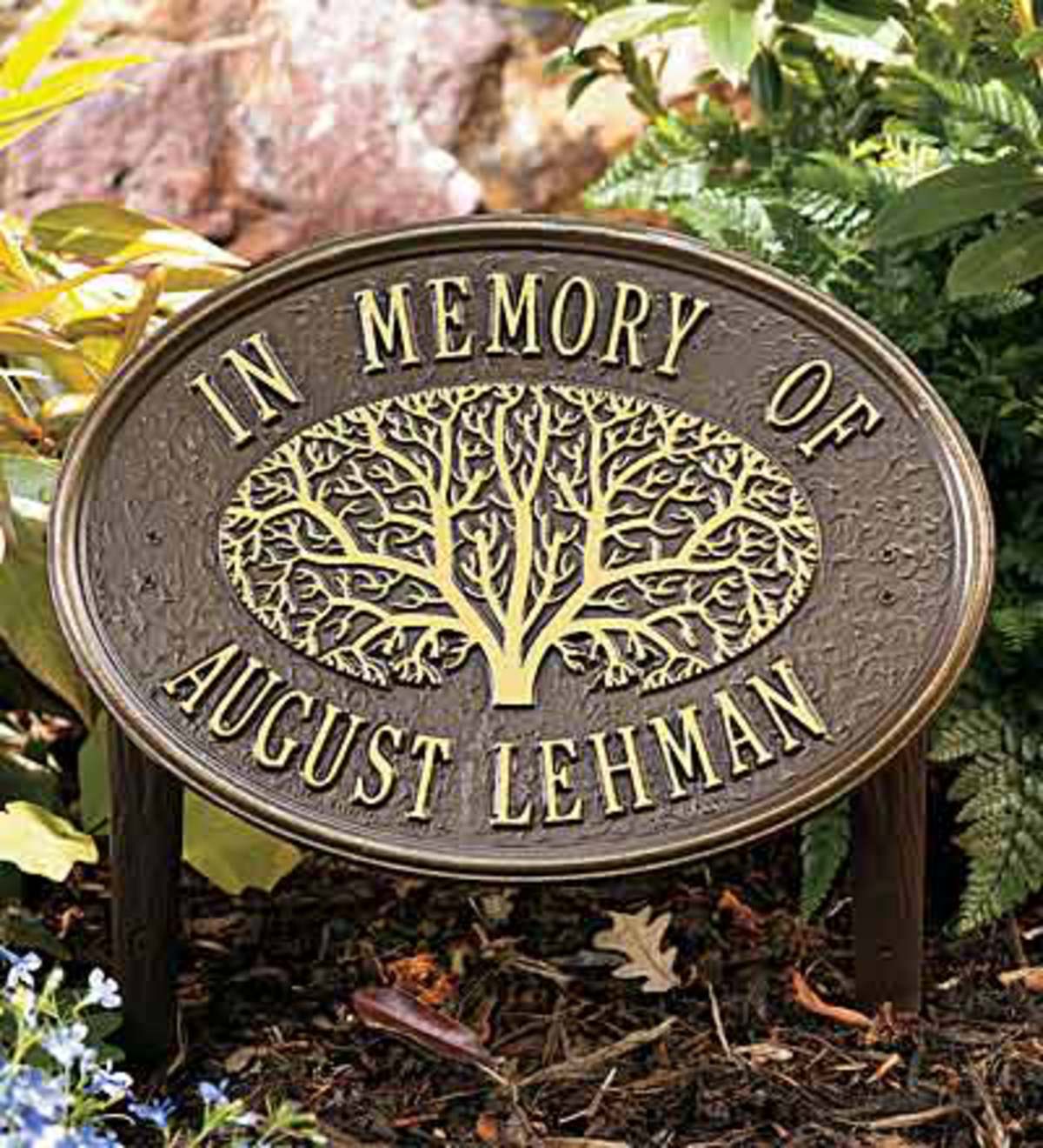 Oak Tree Memorial Plaque