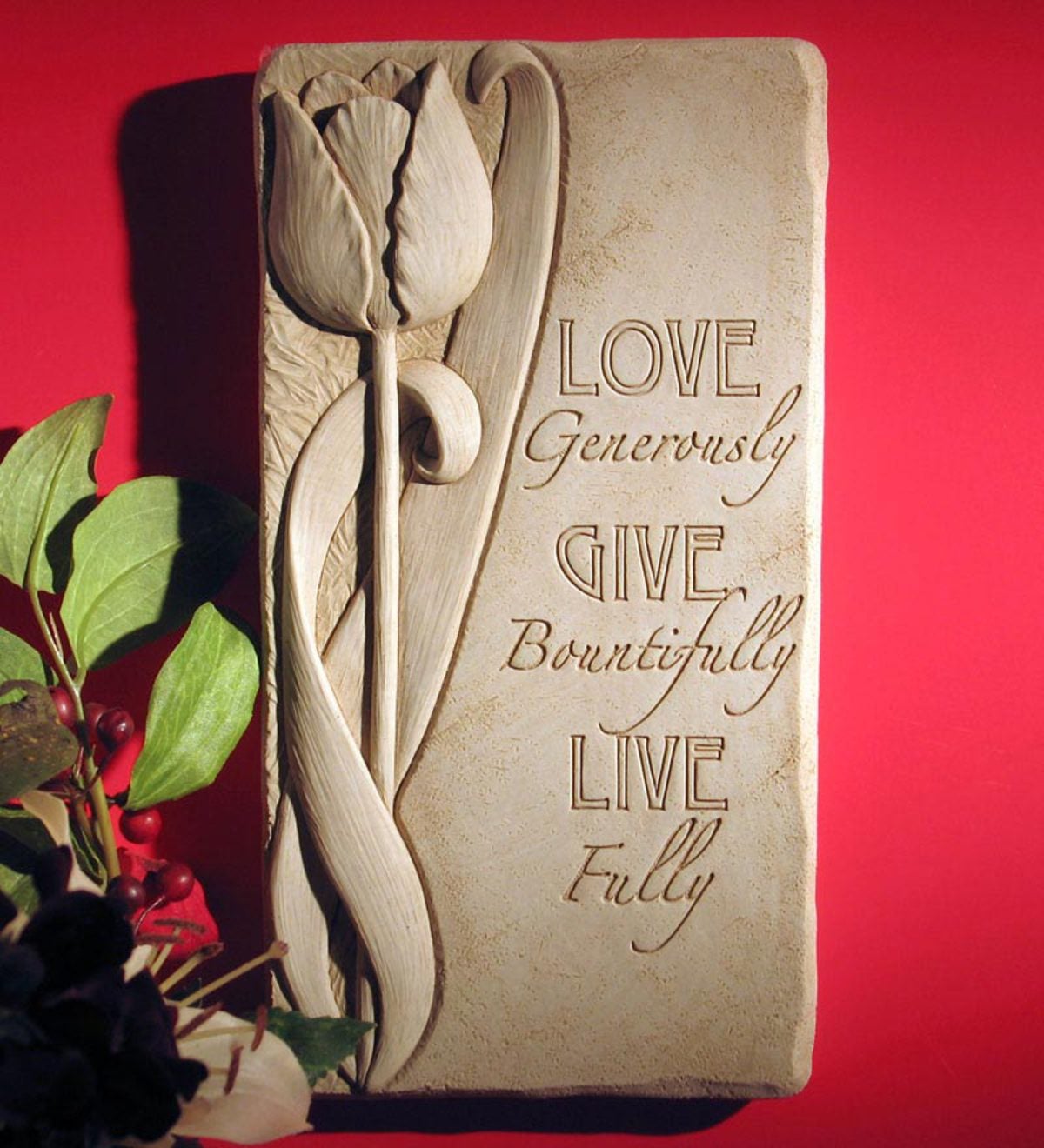 Live Fully Stone Plaque by Carruth Studio