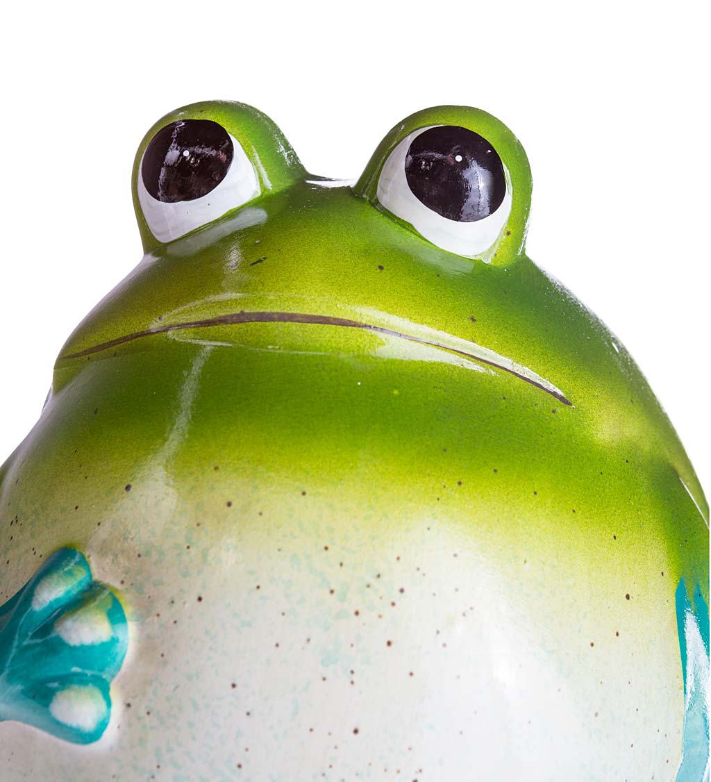 Wind /& Weather Big Belly Ceramic Frog