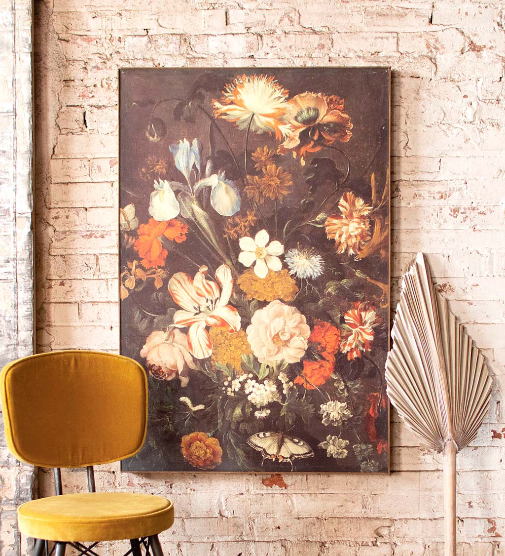 Large Old Masters Style Floral Wall Art Printed on Canvas