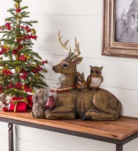 Deer and Friends Holiday Indoor/Outdoor Sculpture