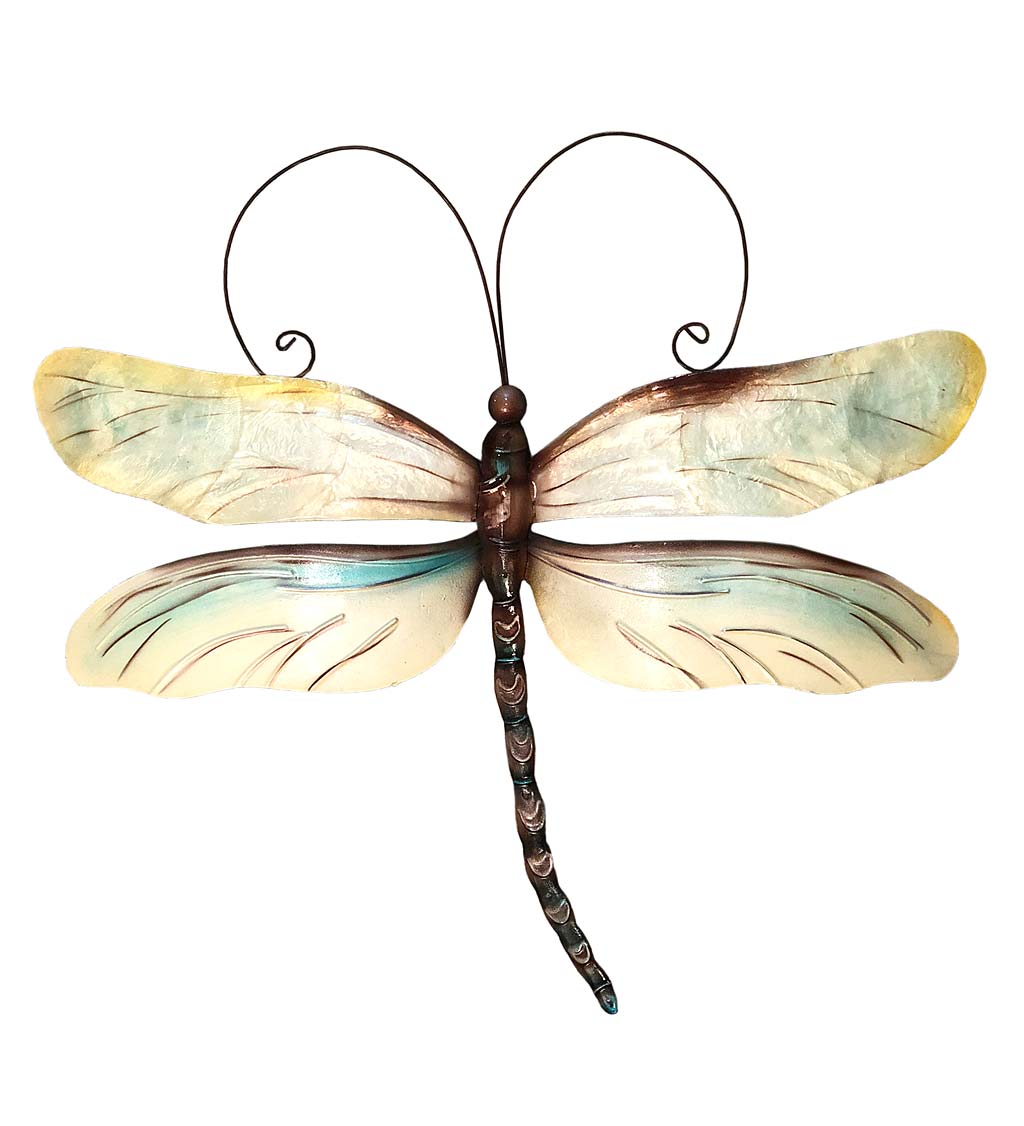 Metal and Capiz Dragonfly Wall Art