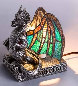 Lighted Stained Glass Dragon