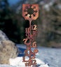 34"H Handcrafted Copper-Colored Snow Gauge
