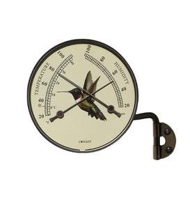 Hummingbird Wall-Mount Thermometer and Hygrometer