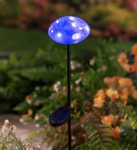 Solar Glowing Glass Globe Garden Stake