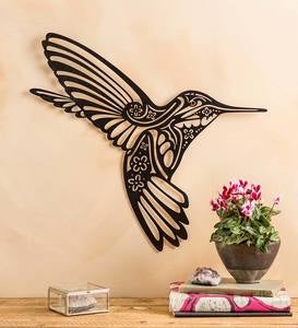 Hummingbird Silhouette Metal Wall Art