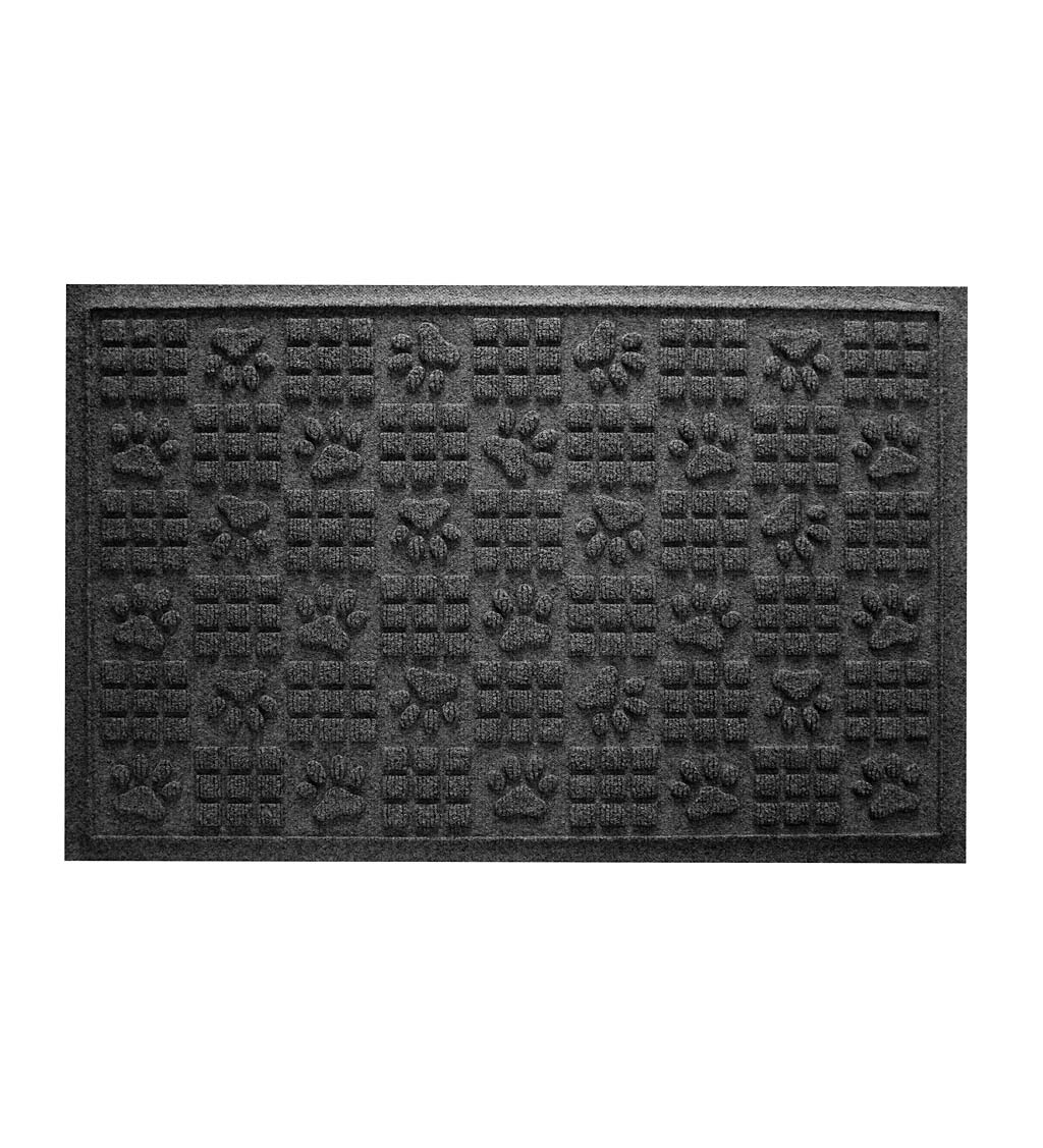 Waterhog Indoor/Outdoor Paws and Squares Doormat, 2' x 3' swatch image