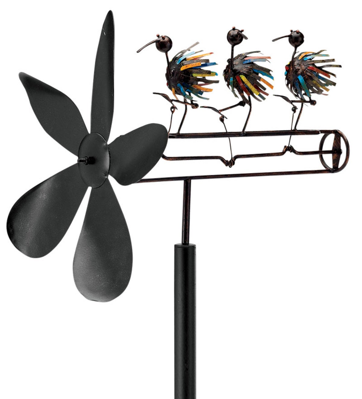 Island Parrot Staked Wind Whirli Wing 12" Whirligig Spinner 15...PR 21898 