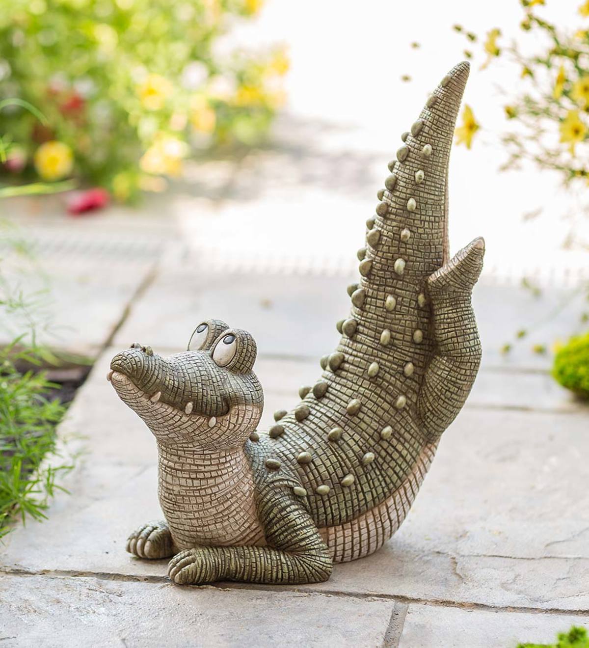 Alligator Crocodile Statue Indoor & Outdoor Garden Decor Sculpture **GREAT GIFT