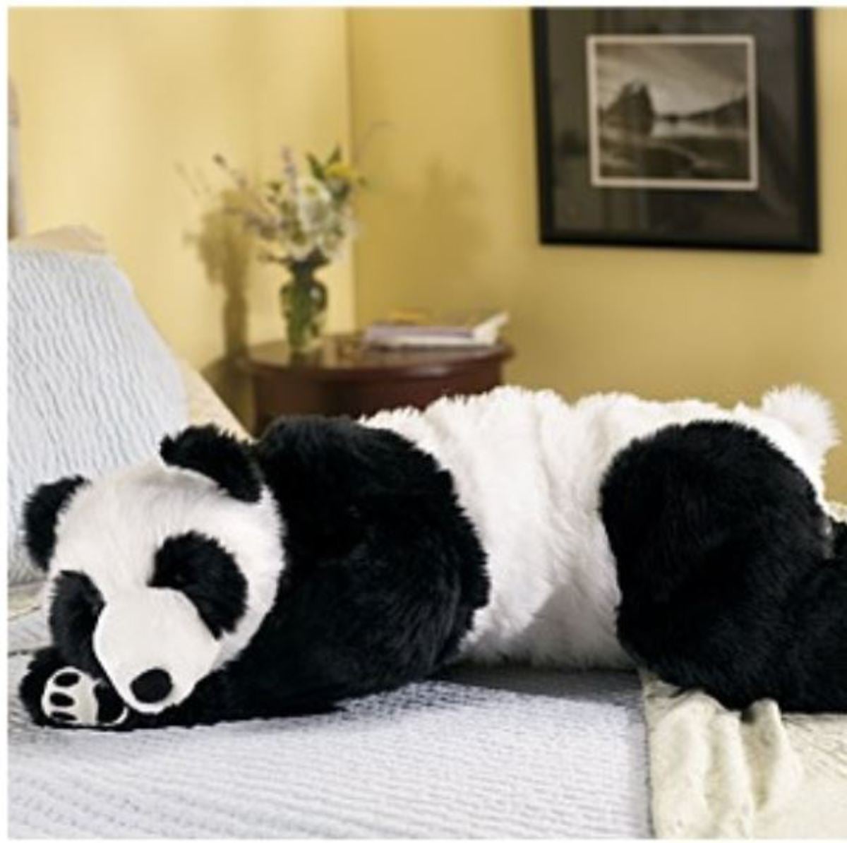 Panda Bear Panda Bear Wind & Weather AC3941-PAN Super-Soft Big Bear Hug Body Pillow with Real