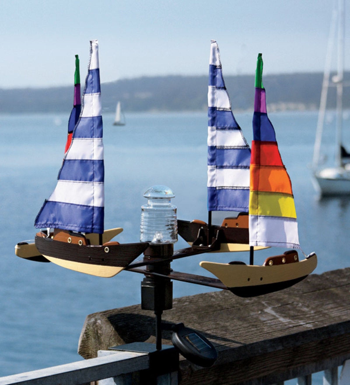 metal sailboat wind spinners