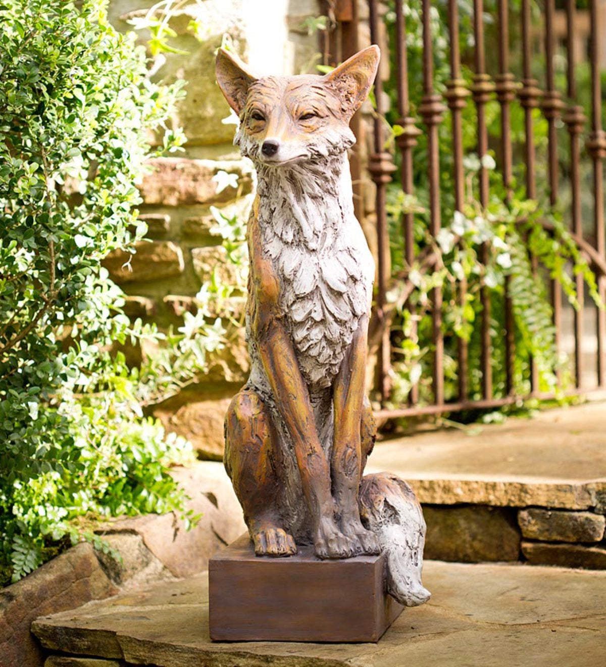 Leonardo Reflections Small Bronzed Sitting Fox Statue Ornament Gift Boxed NEW! 