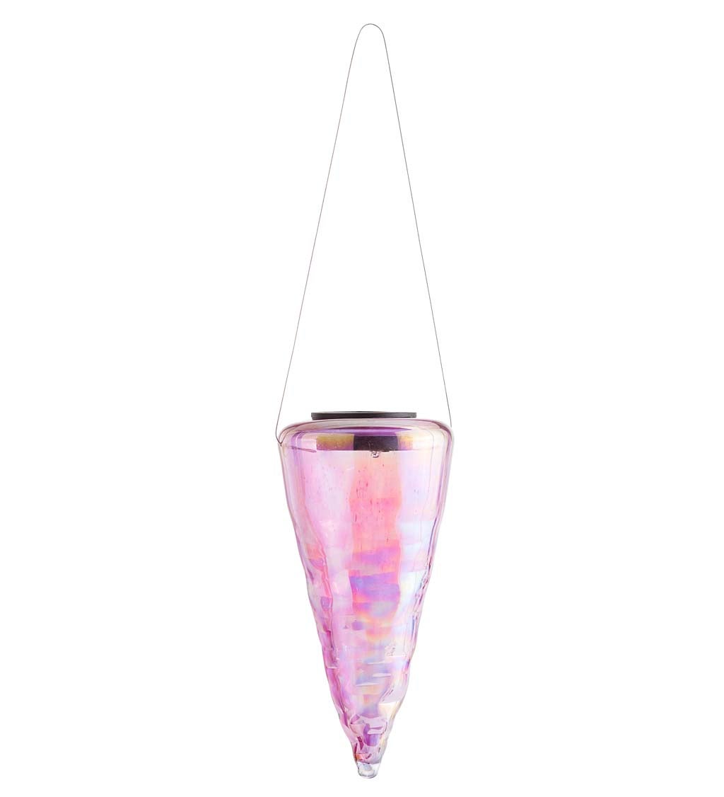 Handcrafted Blown-Glass Colorful Solar Hanging Lights swatch image